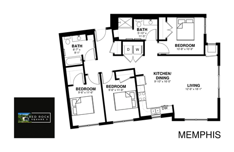 a floor plan of a house with a bedroom and a living room